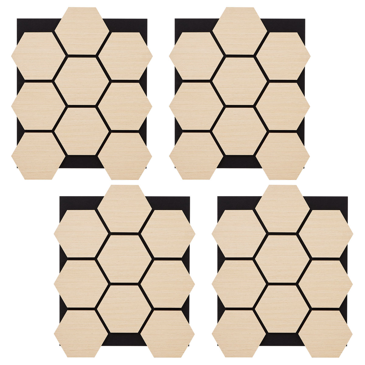 Hexagonal Wood Veneer Acoustic Panels