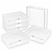 Clear PVC Storage Bags with Zipper for Kids Clothes & Toys – 6 Piece Organiser Set