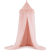 Pink Kids Double-Layer Bed Canopy Mosquito Net