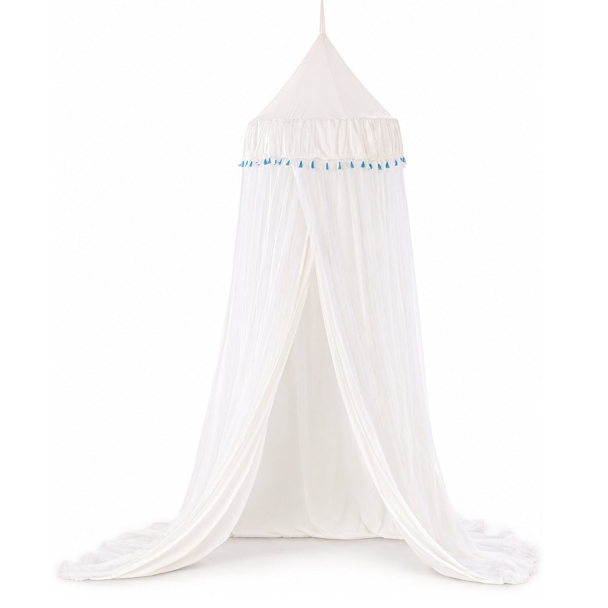 White Kids Double-Layer Bed Canopy Mosquito Net