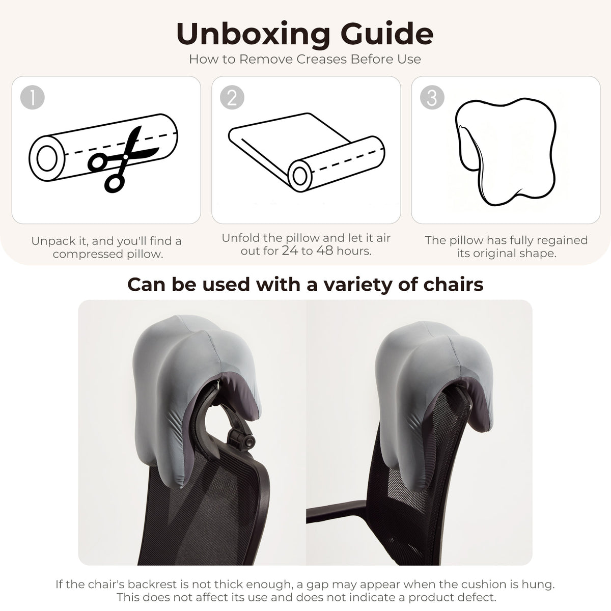 Ergonomic Memory Foam Neck & Head Support Pillow
