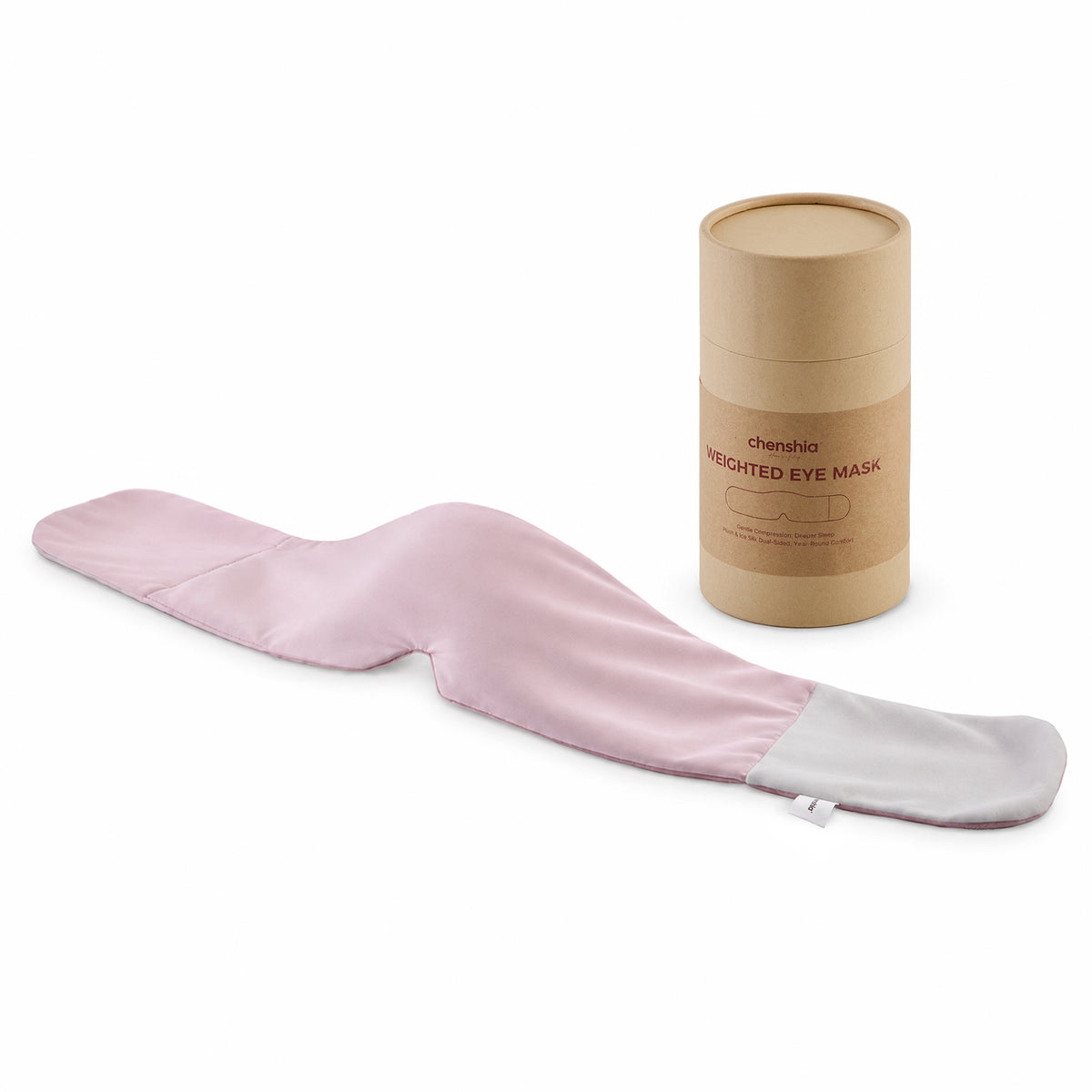 Weighted Eye Mask with Reversible Cool and Fleece Sides - Pink