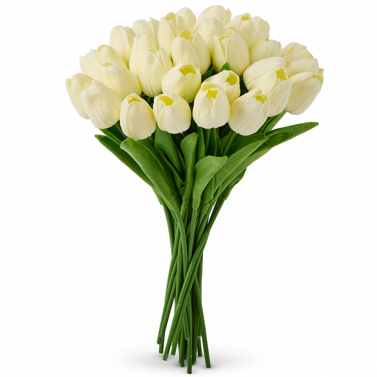 Artificial Tulips - Pastel Yellow, 30 Stems