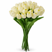 Artificial Tulips - Pastel Yellow, 30 Stems