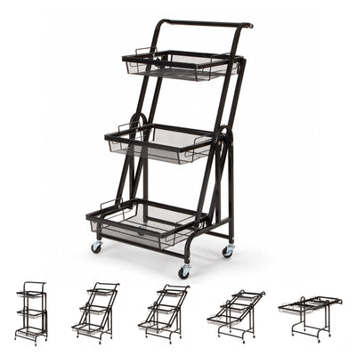 3-Tier Adjustable Storage Trolley