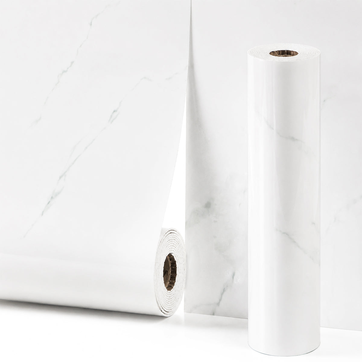 White Marble-Effect Self-Adhesive Vinyl Roll | 40 cm × 3 m