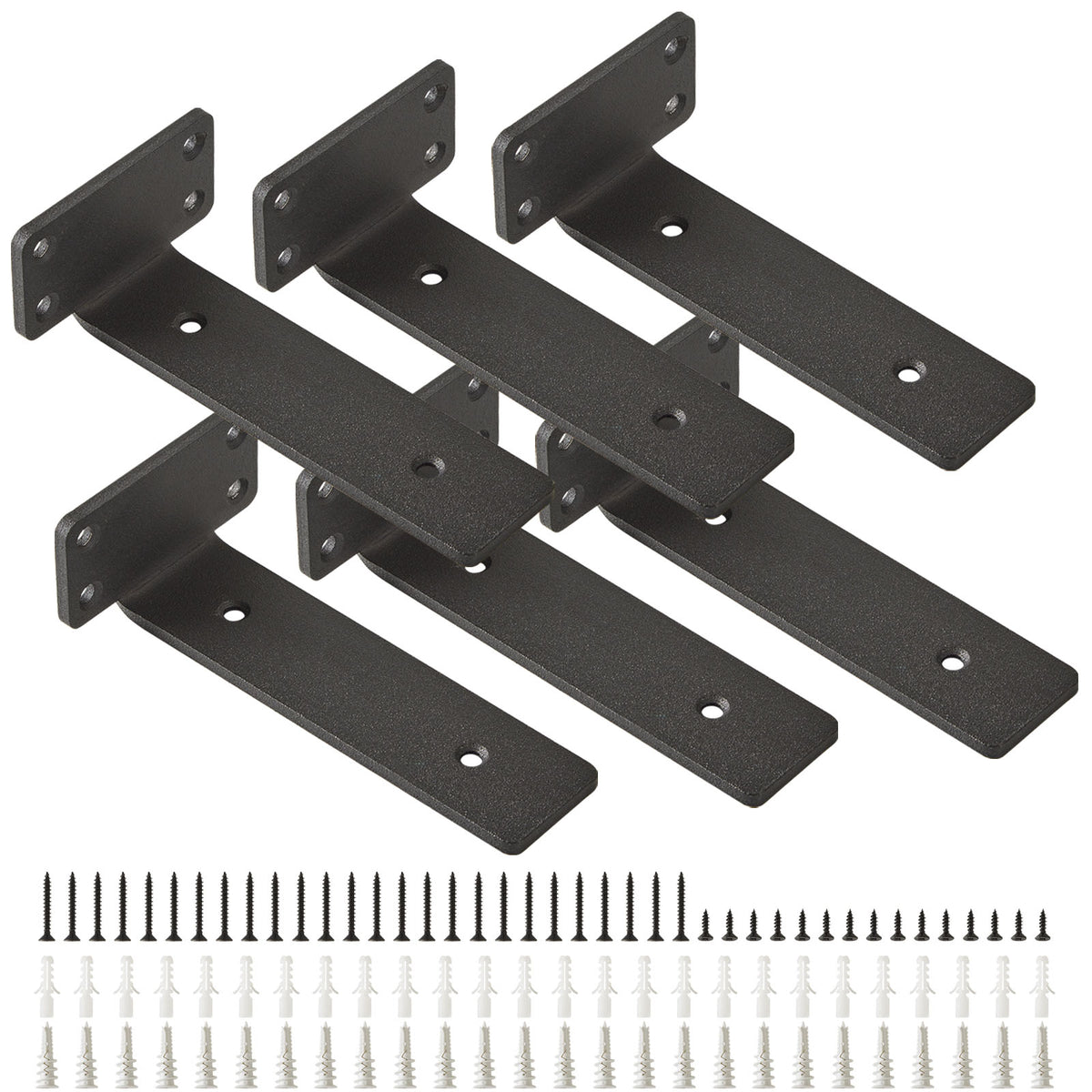 Heavy-Duty Floating Shelf Brackets (6 Pack)