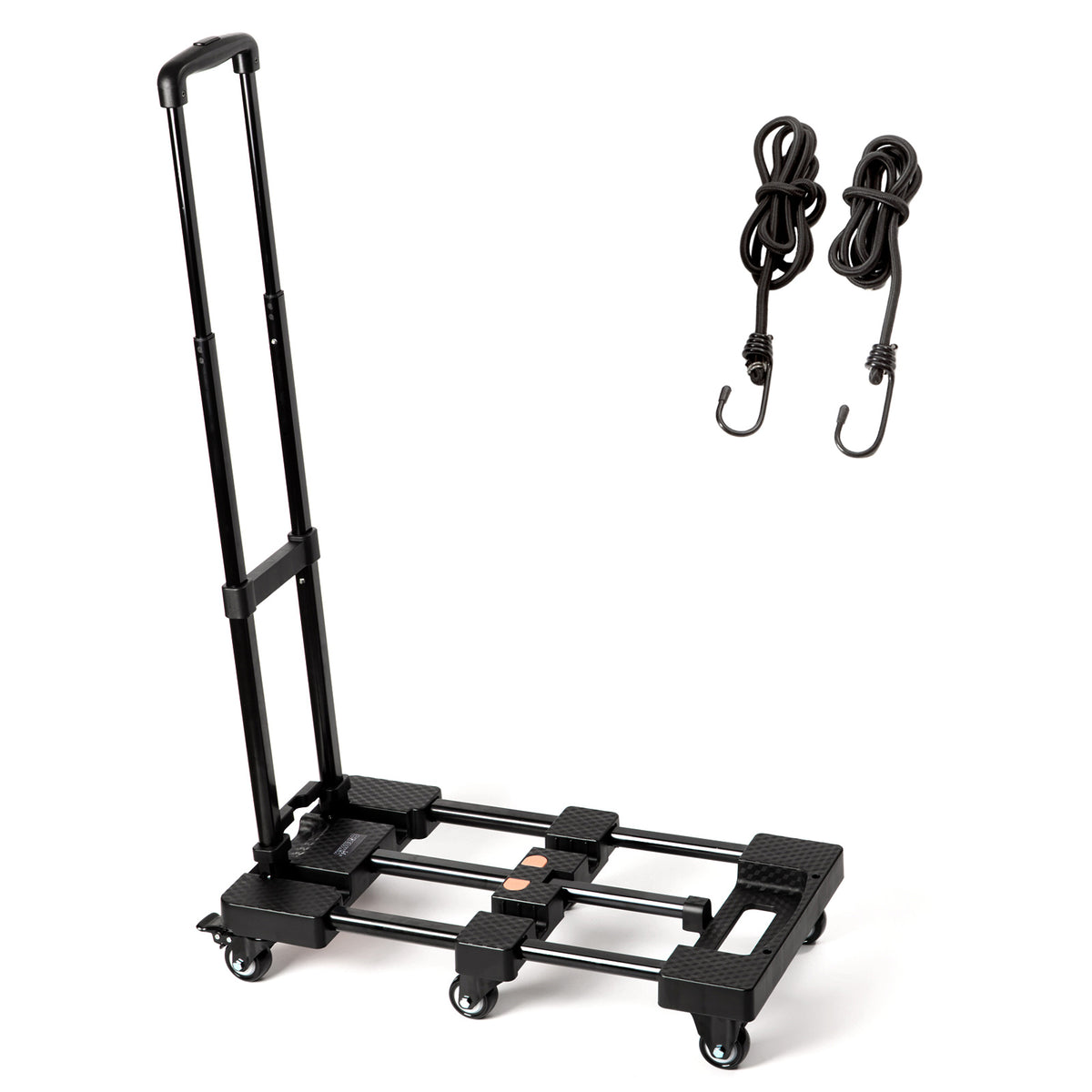 Folding 6-Wheel Trolley with Bungee Cord