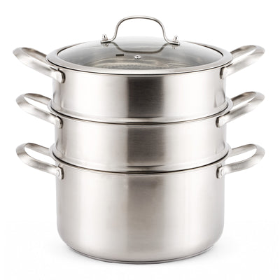2-in-1 Stainless Steel Steamer & Soup Pot