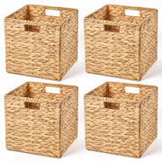 Foldable Hyacinth Storage Baskets – 4 Pack