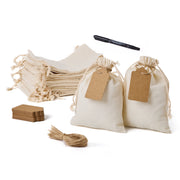 Cotton Drawstring Gift Bags 13 x 18 cm - 50 Pack