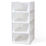 Stackable Wardrobe Storage Baskets – 4 Pack