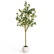 180cm Artificial Eucalyptus Tree with White Planter