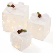 Light-Up Christmas Gift Boxes – Set of 3