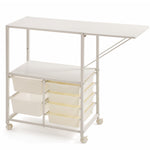 Extendable Kitchen Storage Cart with 6 Drawers