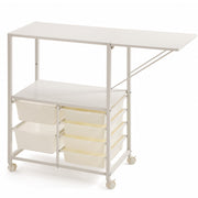 Extendable Kitchen Storage Cart with 6 Drawers