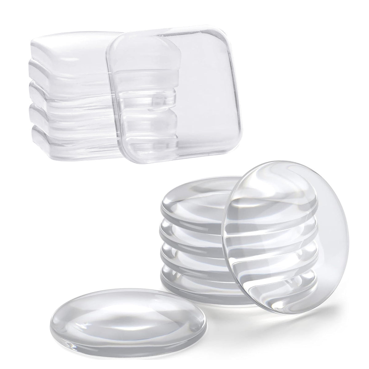 Clear Door Bumper Wall Protectors - 12 Pack