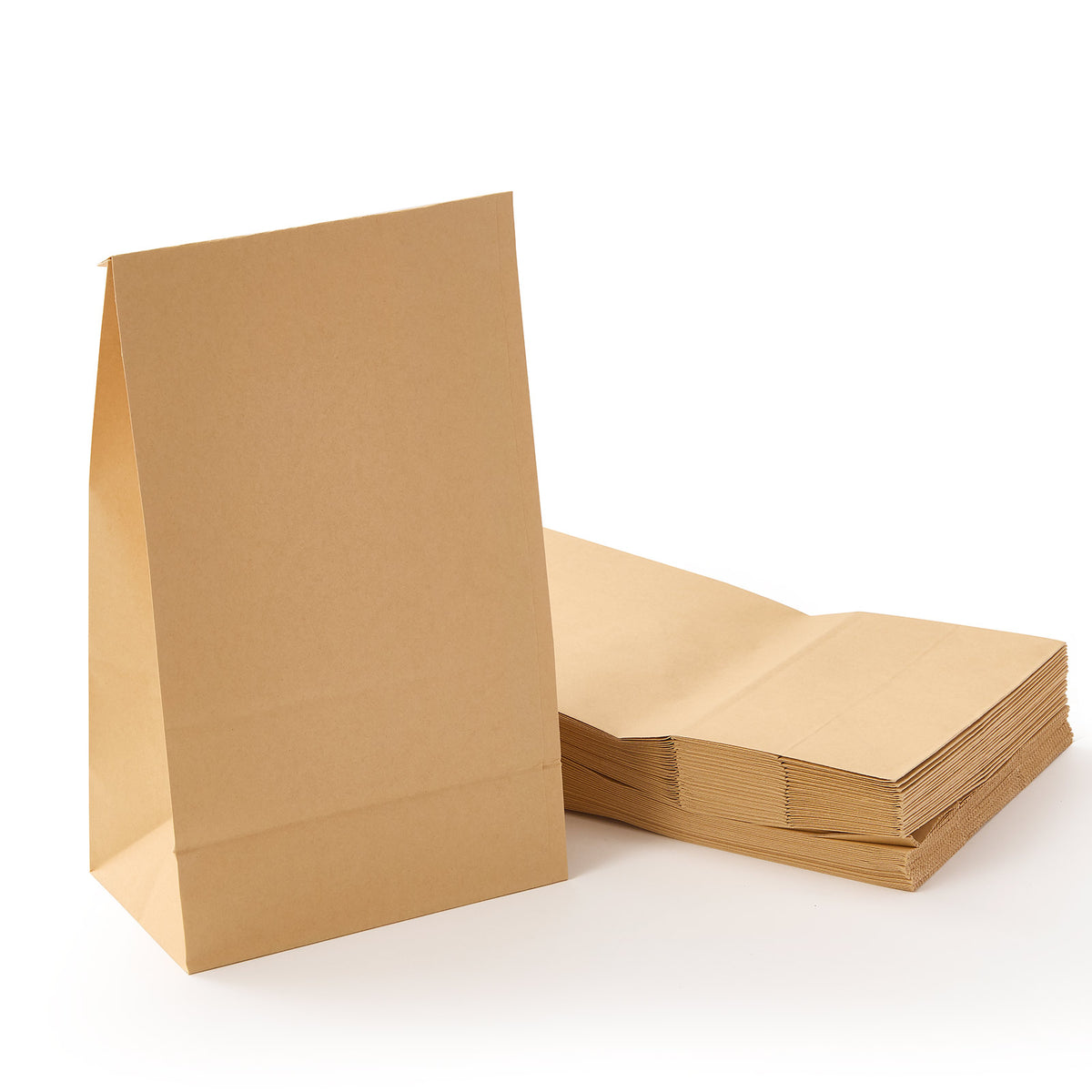 Kraft Paper Lunch Bags - 50 Pack (24x13cm)