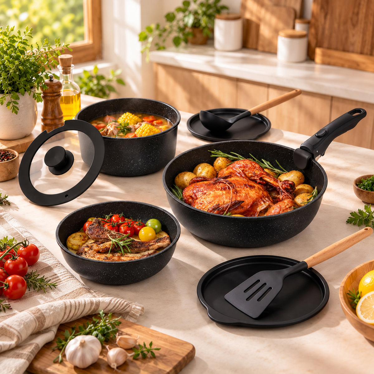 9-Piece Non-Stick Cookware Set