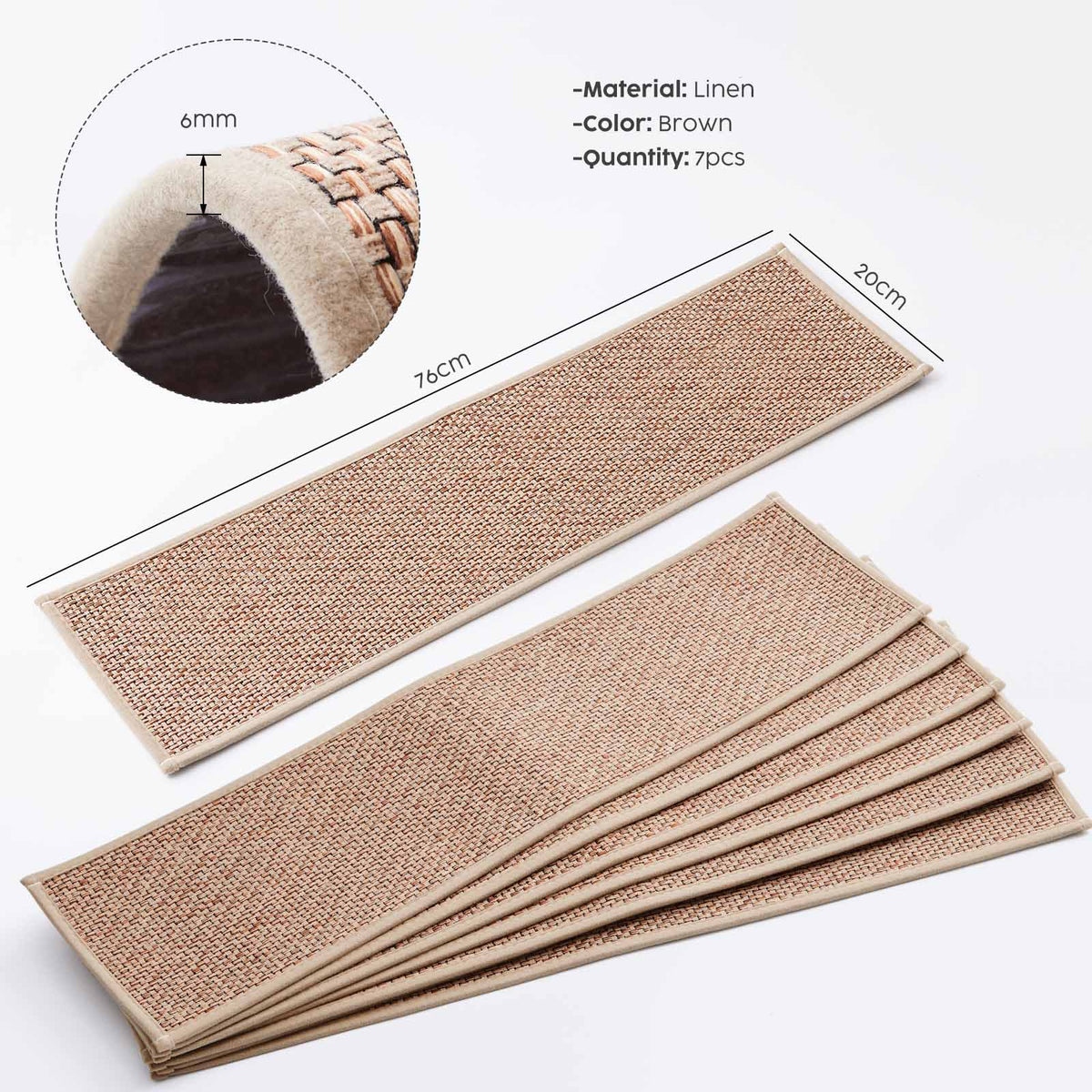 Peel-and-Stick Stair Carpet Treads