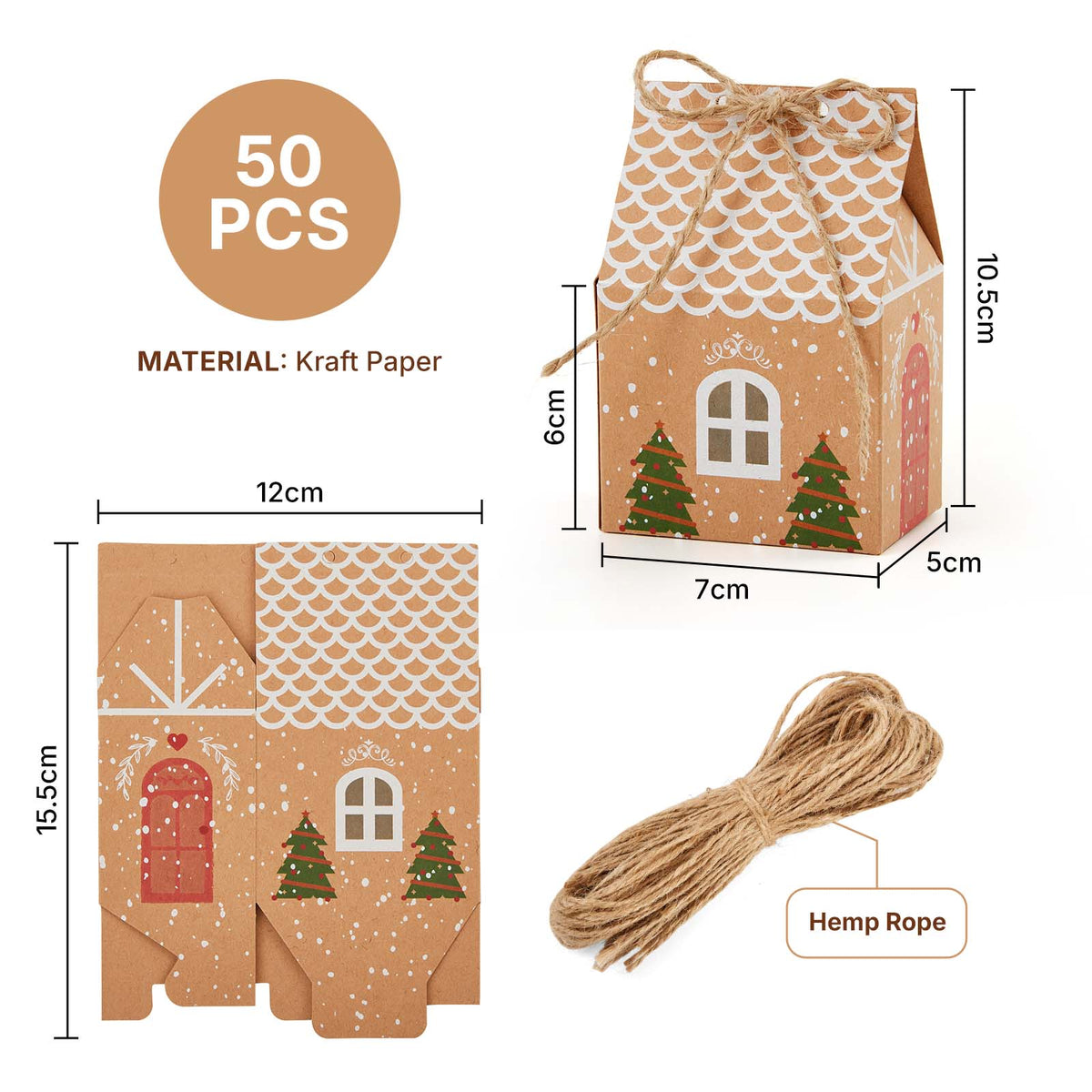 Christmas Kraft Gift Boxes