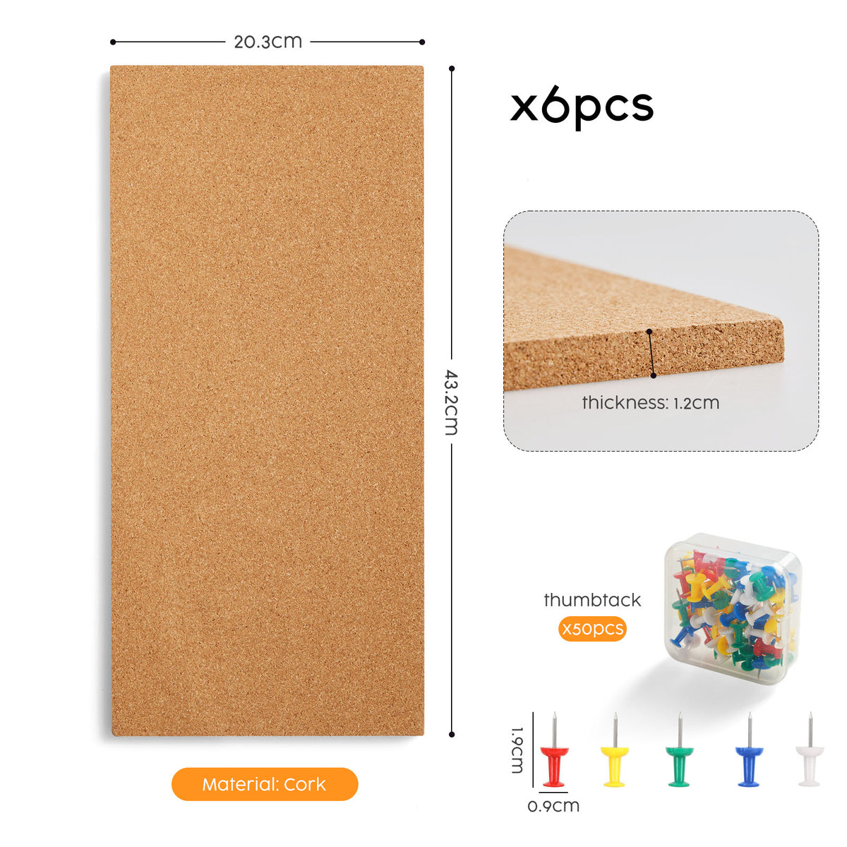Self-Adhesive Cork Sheets for Crafts & DIY