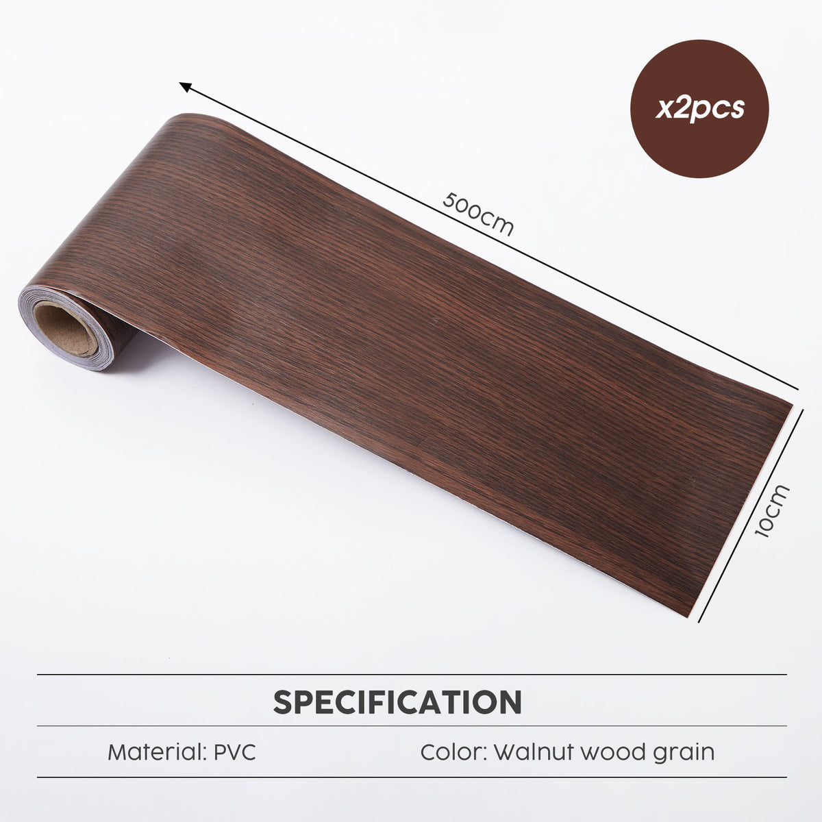 Self-Adhesive Wood Grain Vinyl – 2 x 5 m Rolls