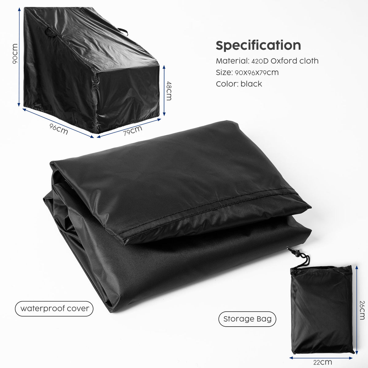 Heavy-Duty Patio Chair Cover with Air Vent