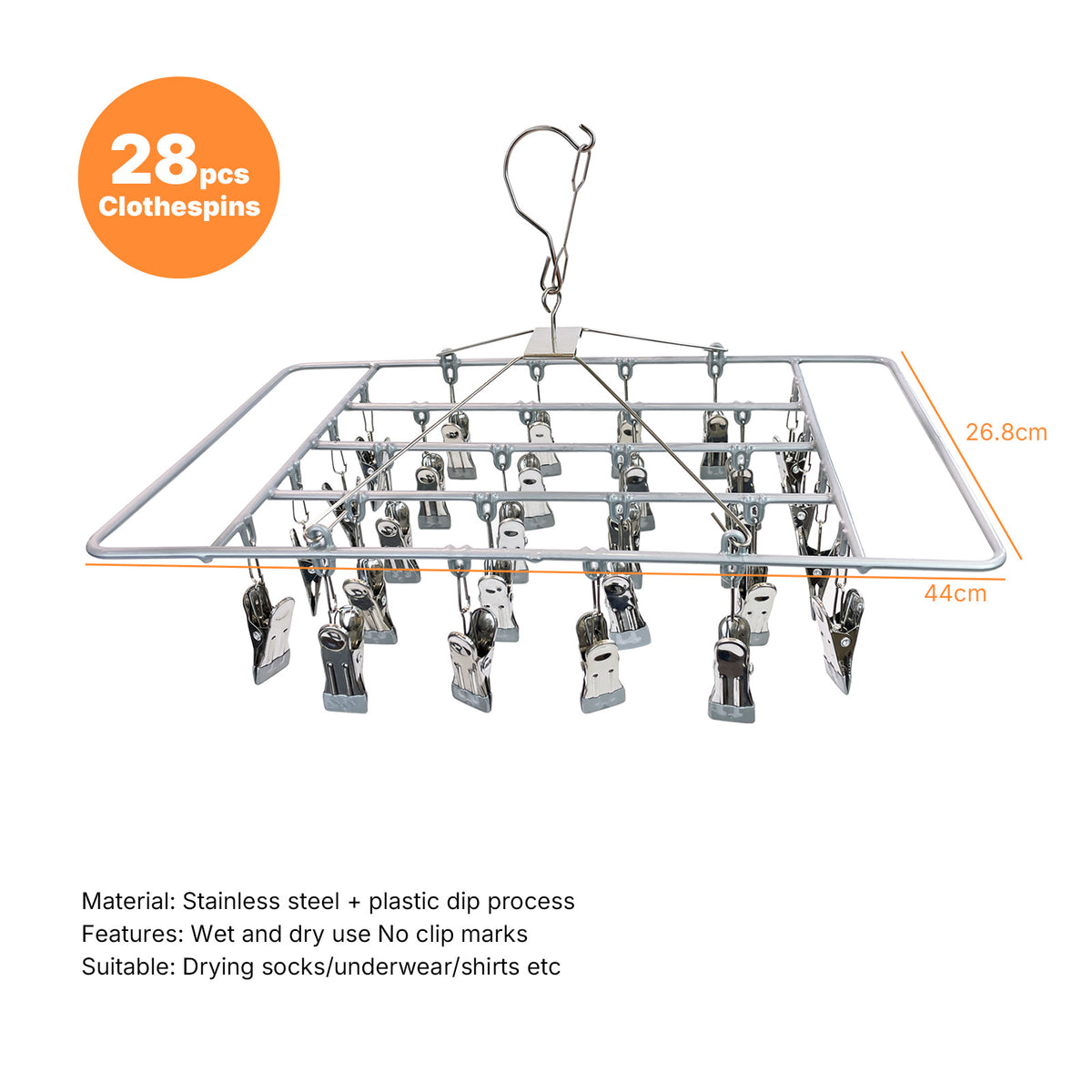 28-Clip Rotating Laundry Drying Rack