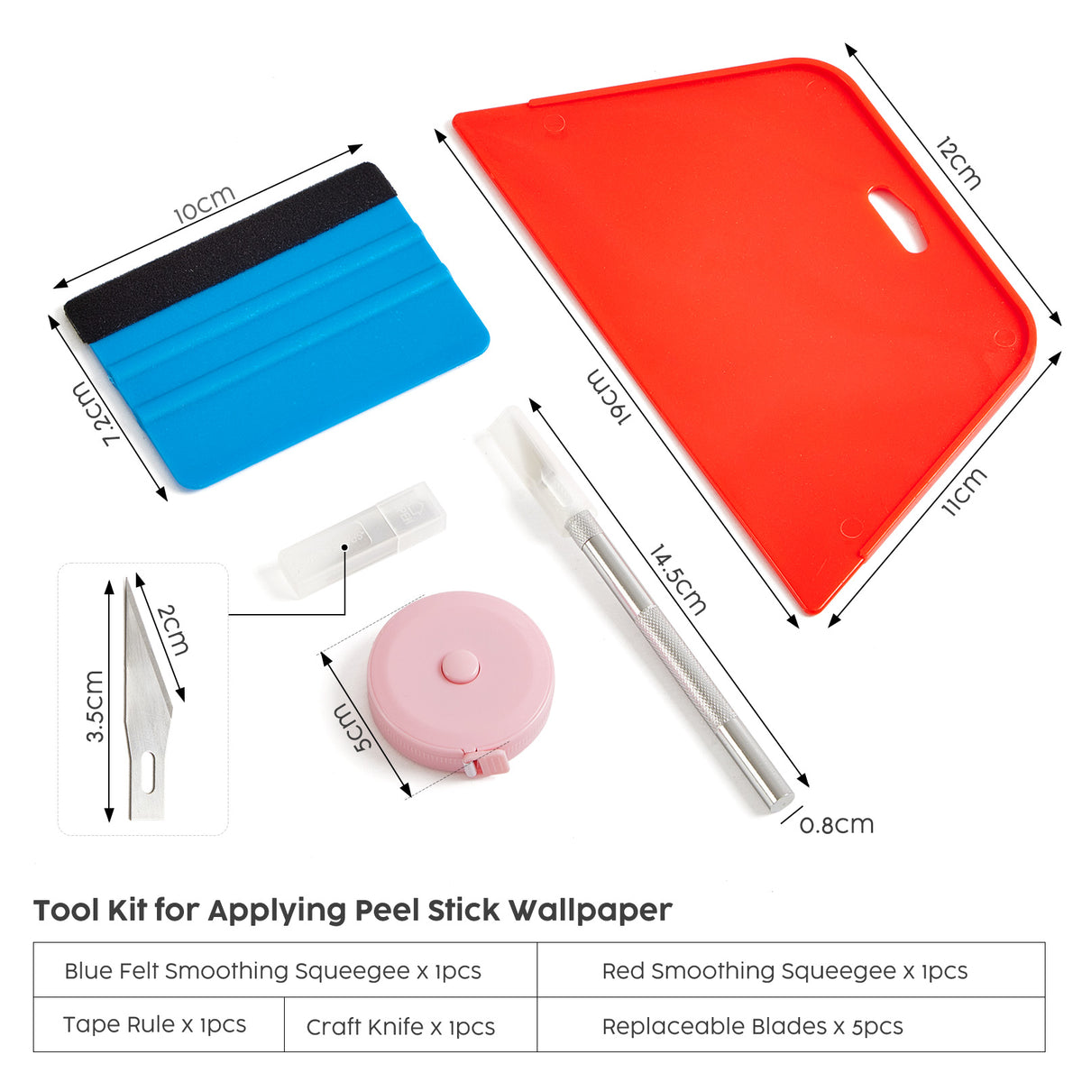 Wallpaper & Vinyl Smoothing Tool Kit