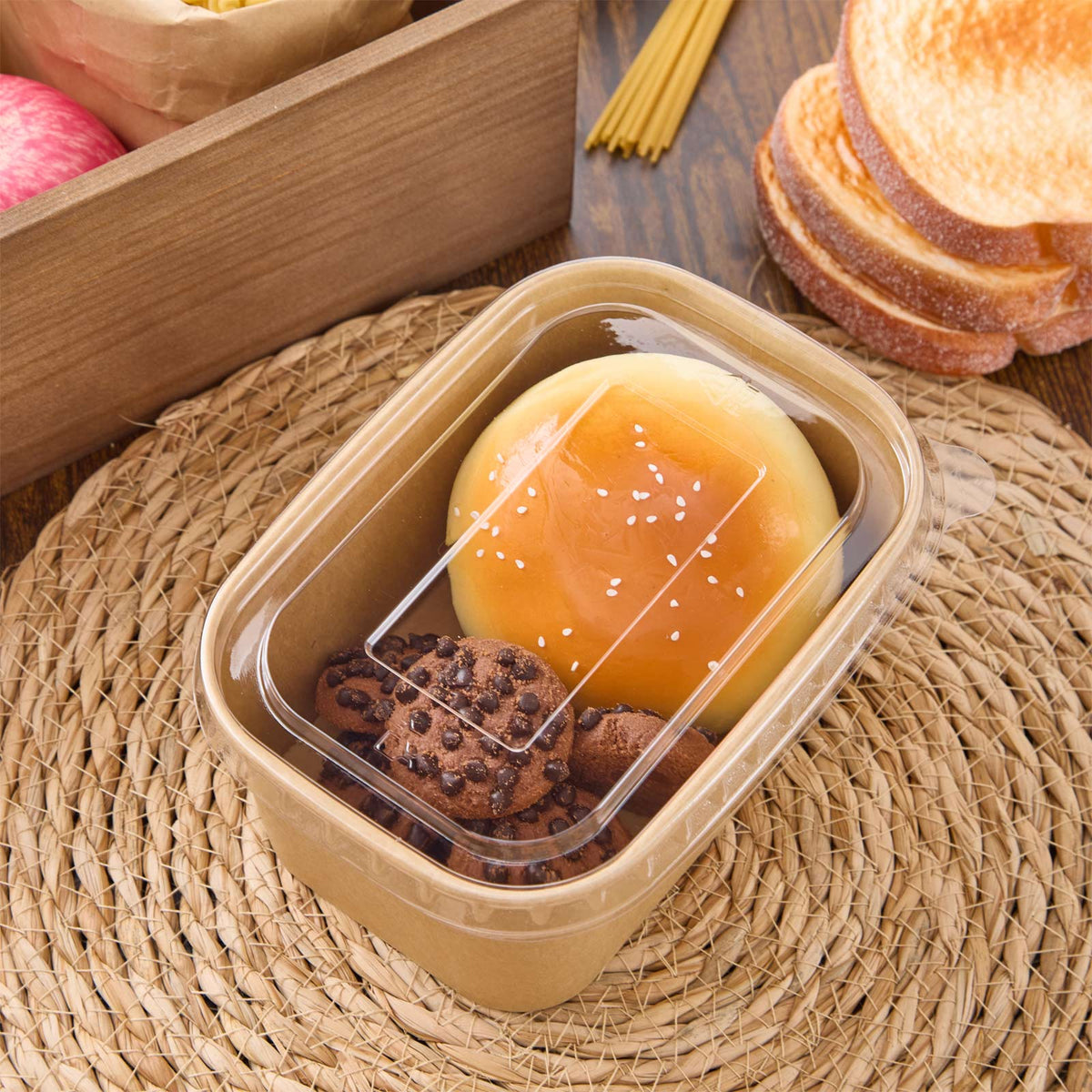 Kraft Paper Food Containers 1 L - 30 Pack