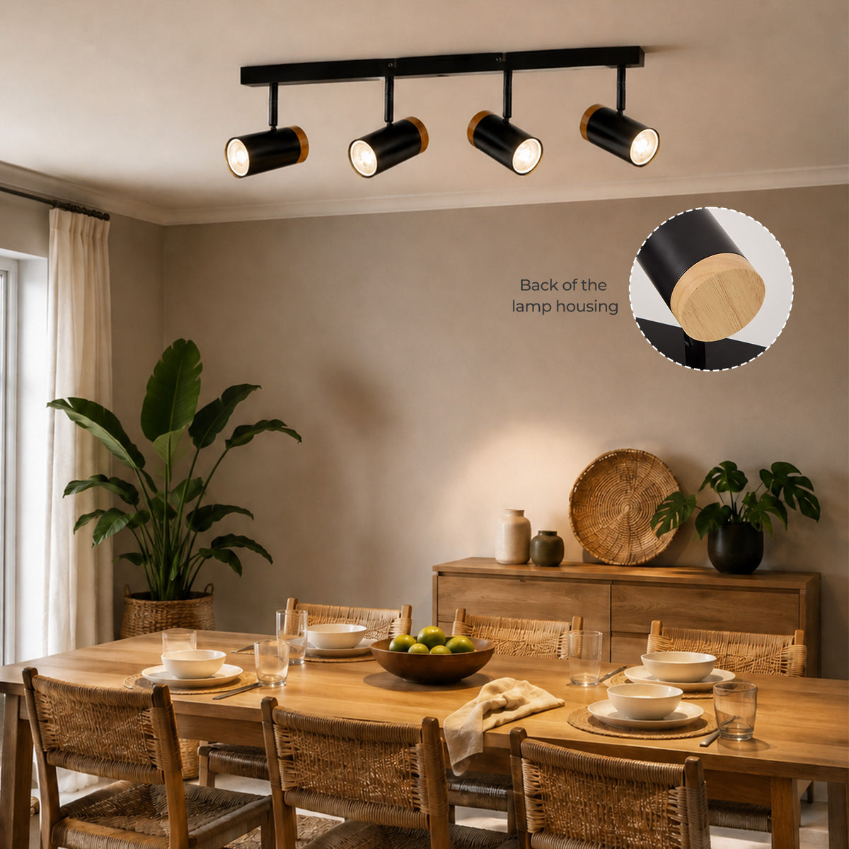 4-Head Adjustable Spotlight Ceiling Light