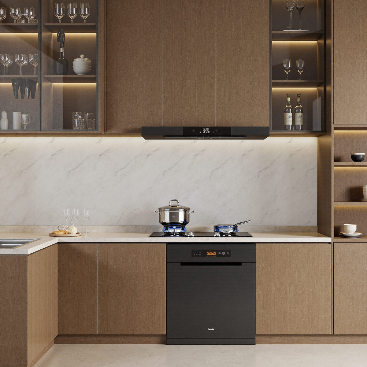 White Marble Peel & Stick Vinyl Wall Tiles 30x60cm - 10 Pack
