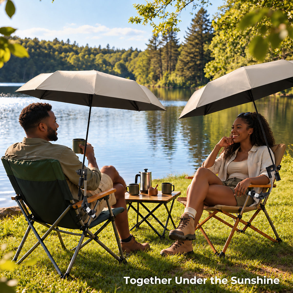 Foldable Sun Shade Umbrella with Adjustable Clamp