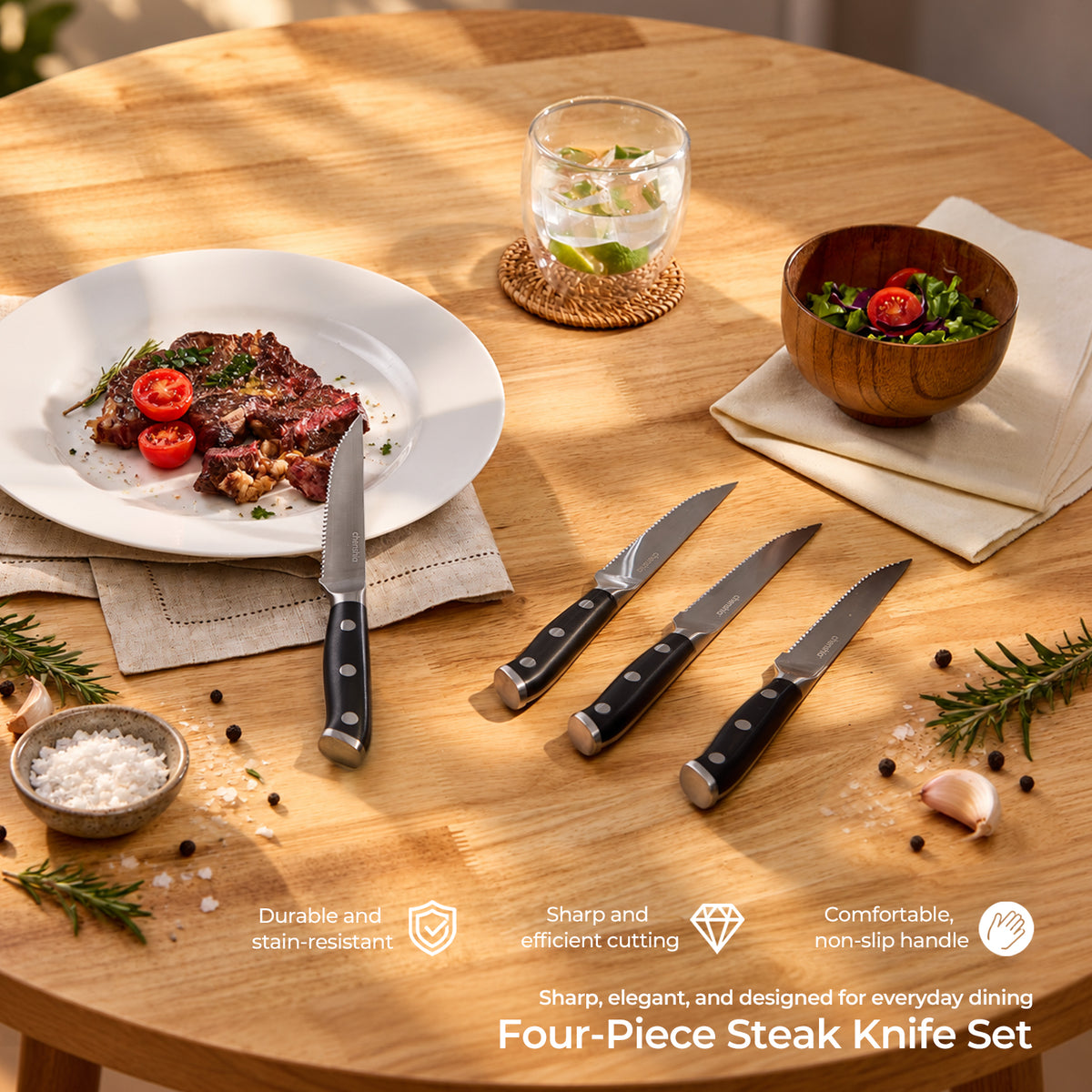 ABS Handle Steak Knife - Set of 4