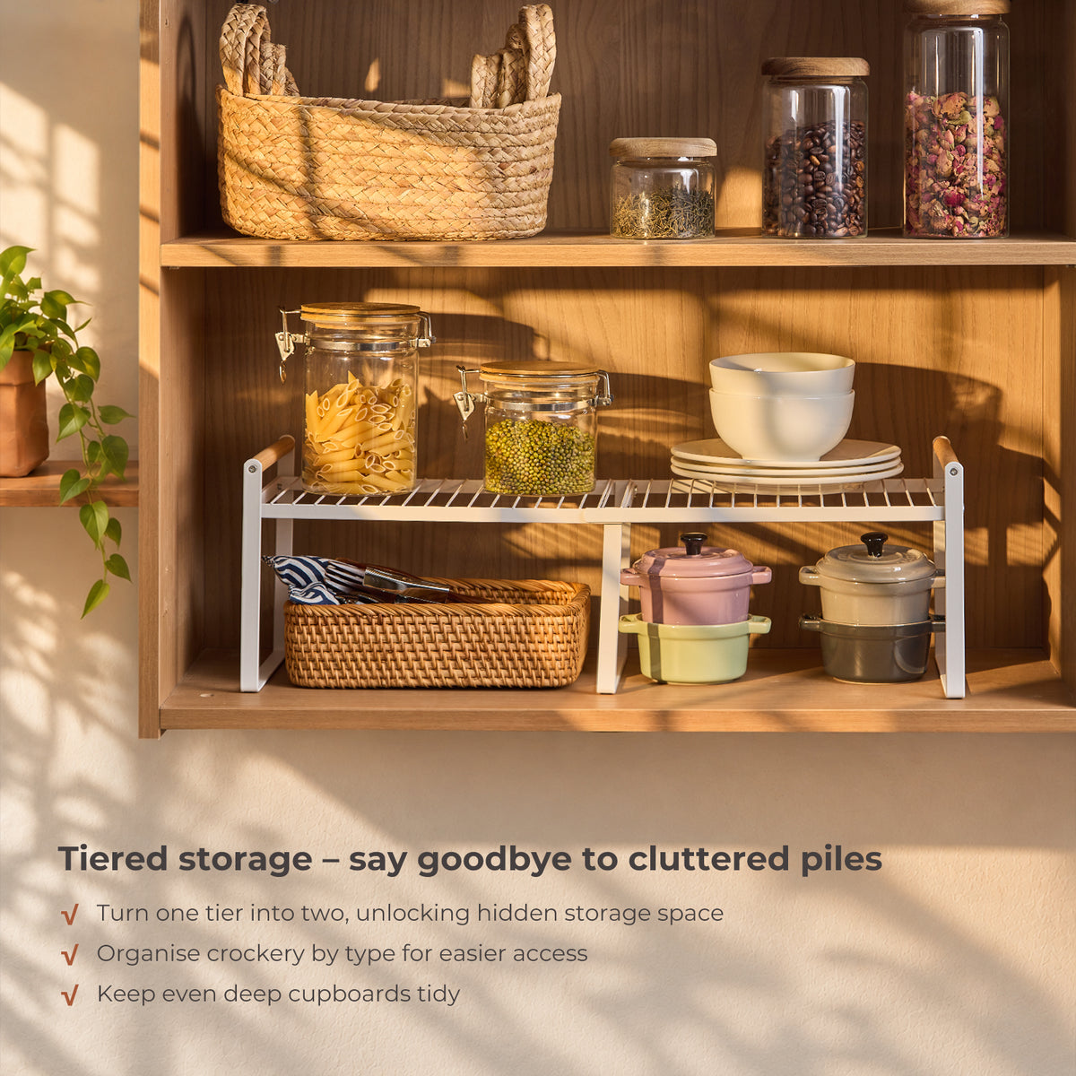 Expandable Kitchen Cabinet Shelf