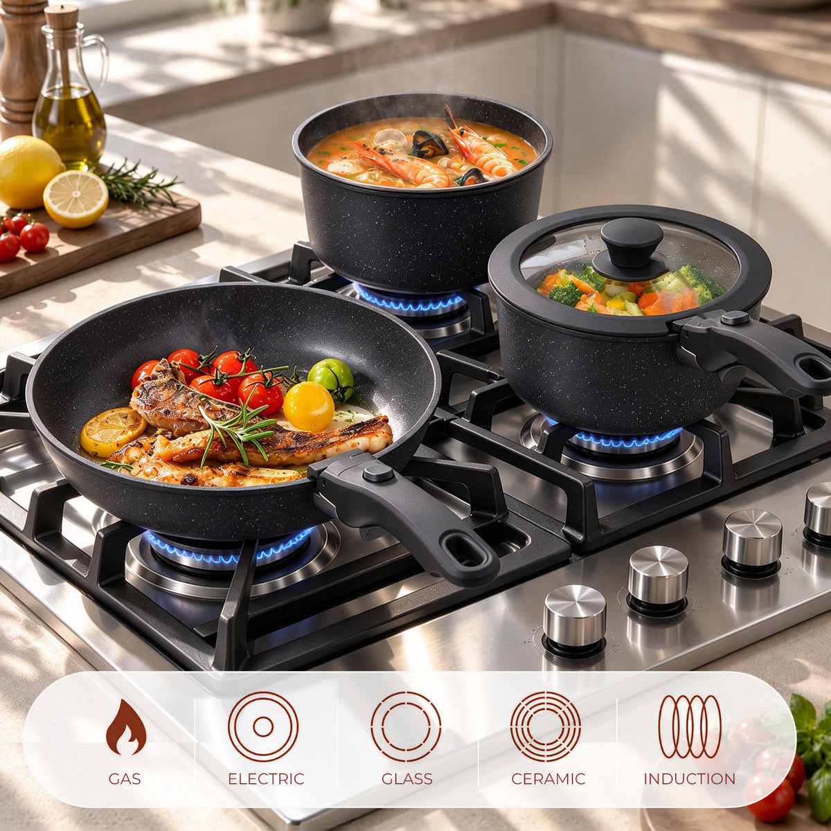 9-Piece Non-Stick Cookware Set