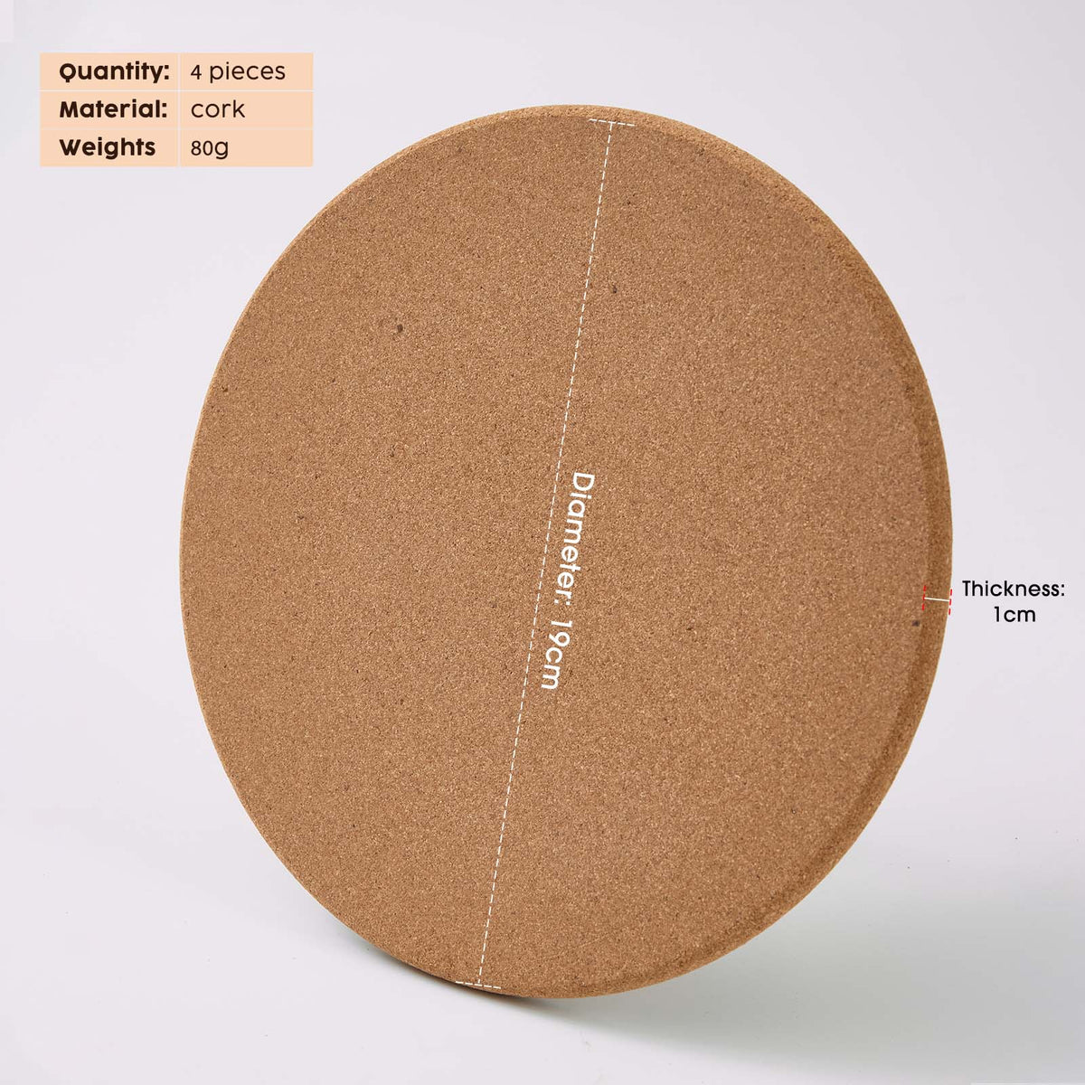 Round Cork Placemats – 4 Pack