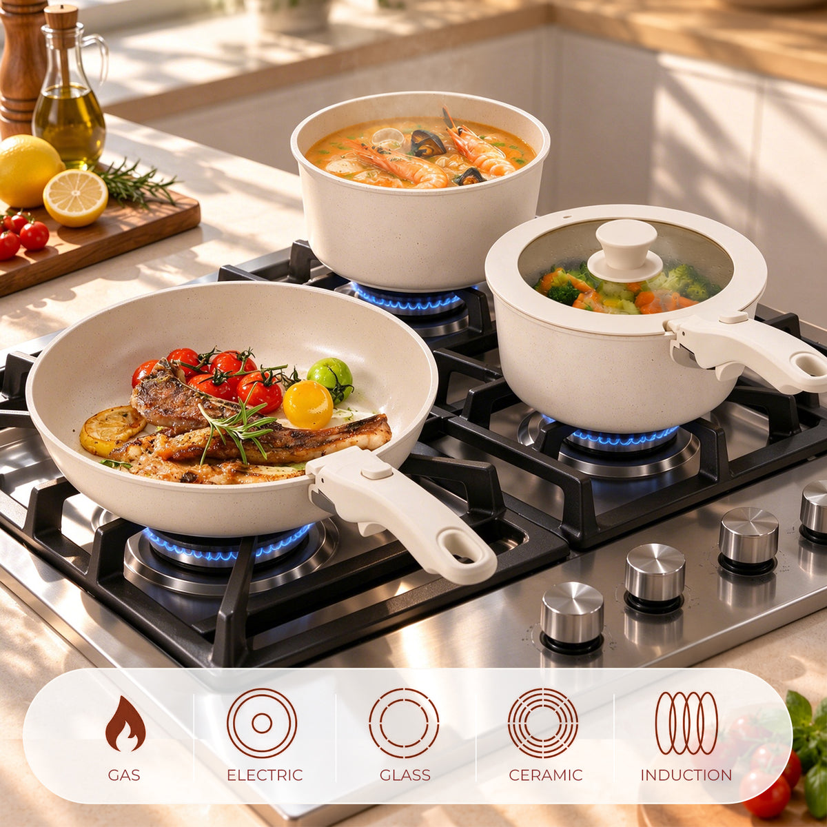 9-Piece Non-Stick Cookware Set