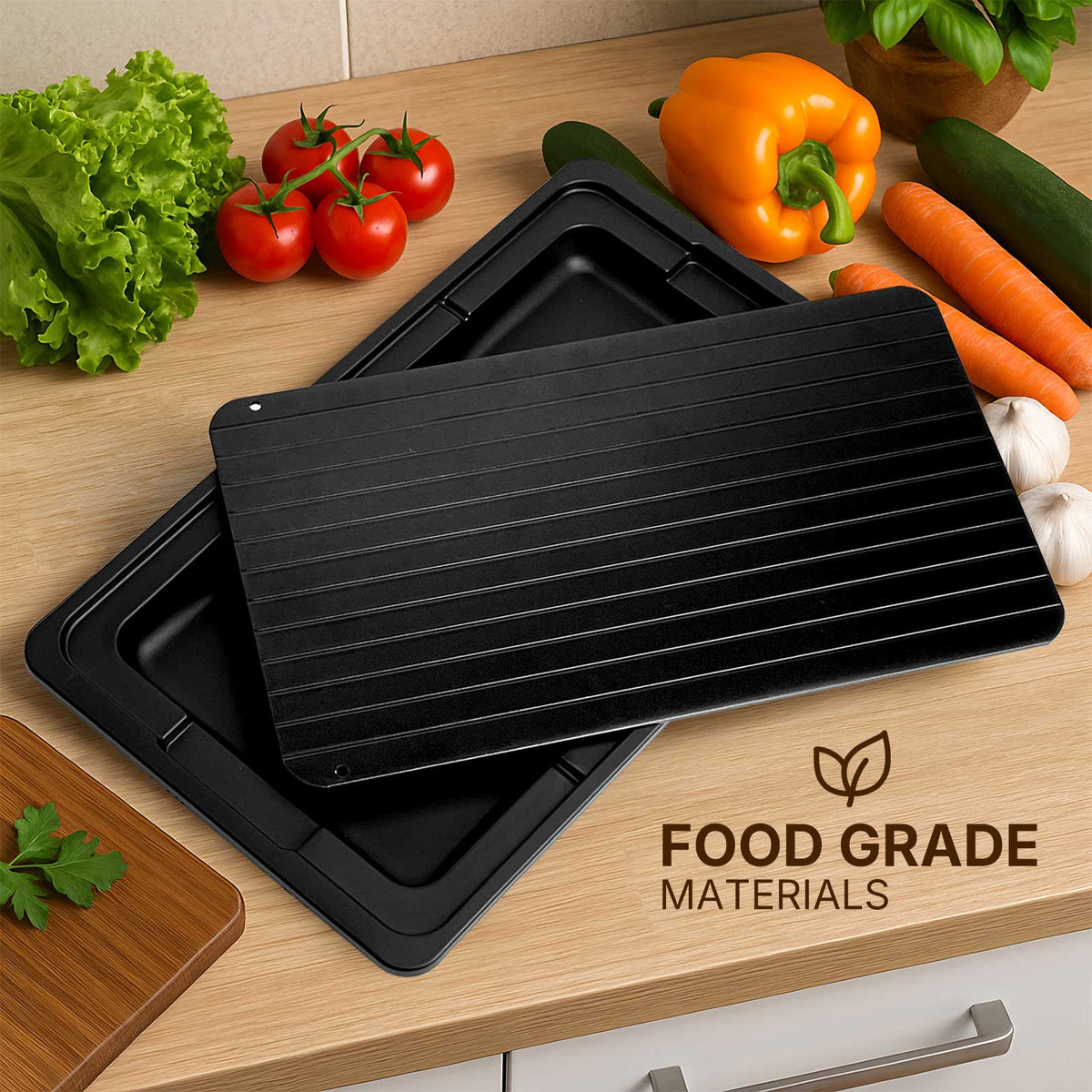 Aluminium Defrosting Tray with Drip Plate