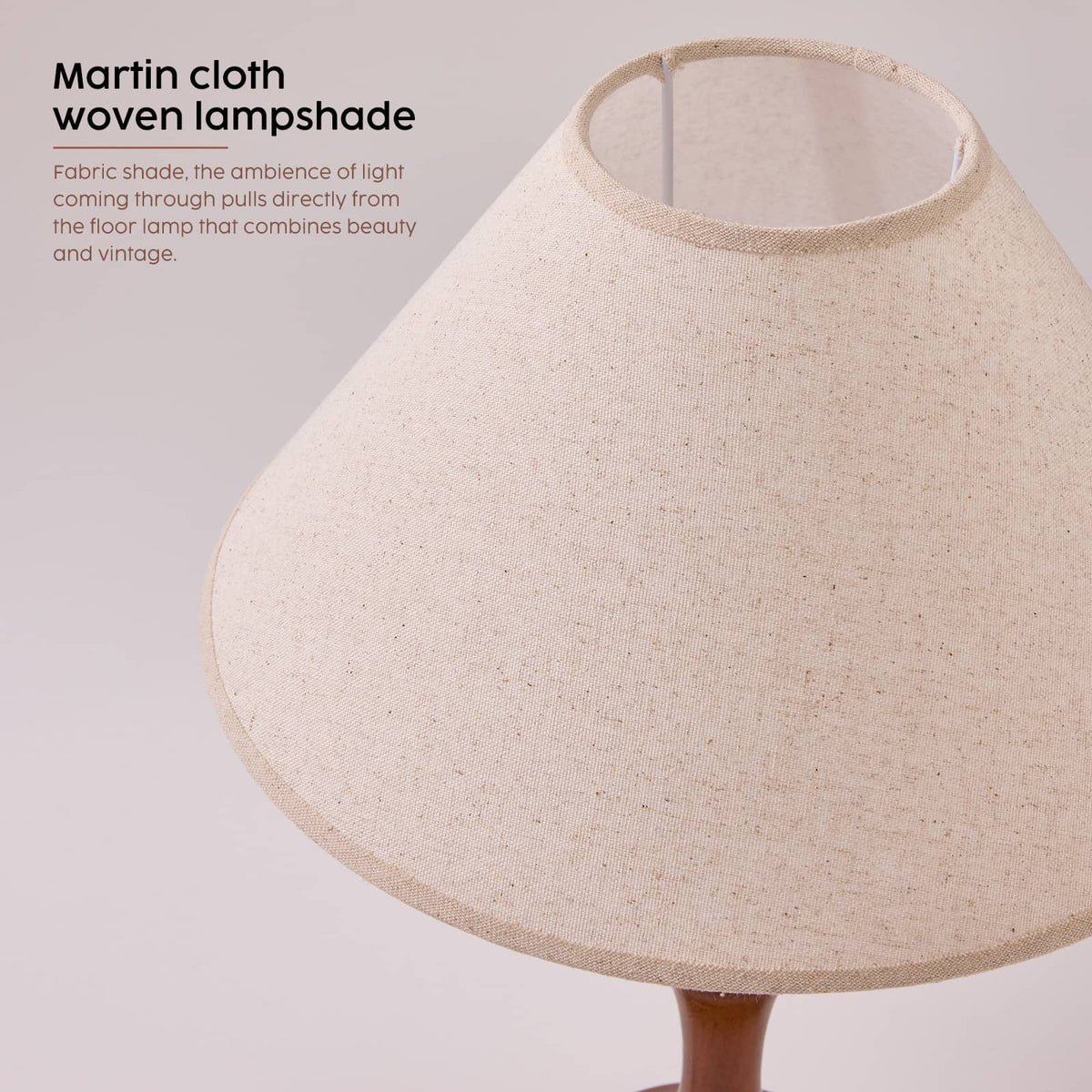 Bedside Table Lamp with Linen Shade