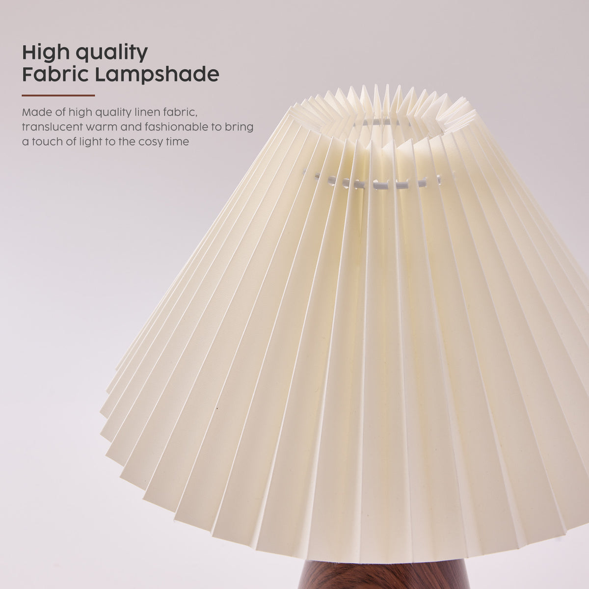 Bedside Lamp Twin Pack - Mocha Walnut