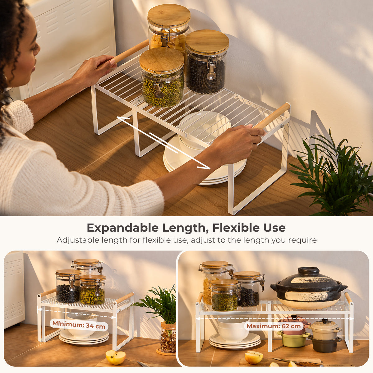 Expandable Kitchen Cabinet Shelf