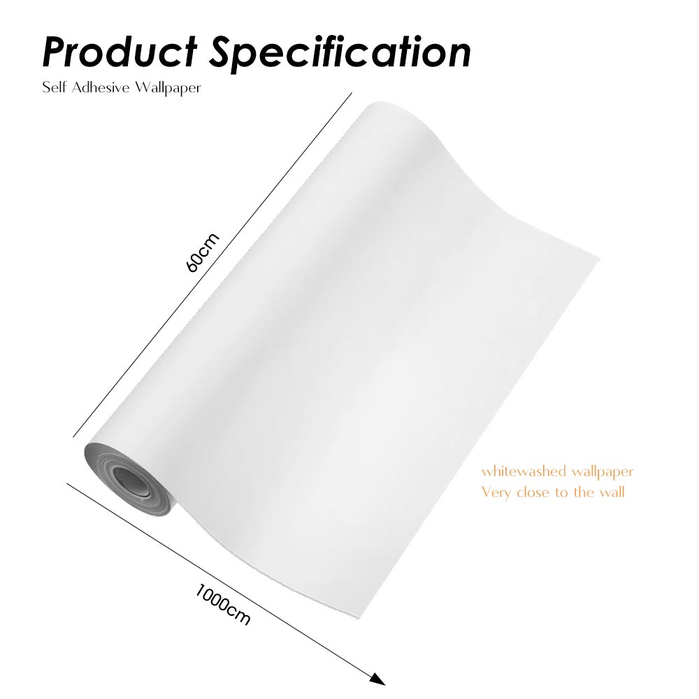 Peel & Stick Wallpaper 60 cm x 10 m - White