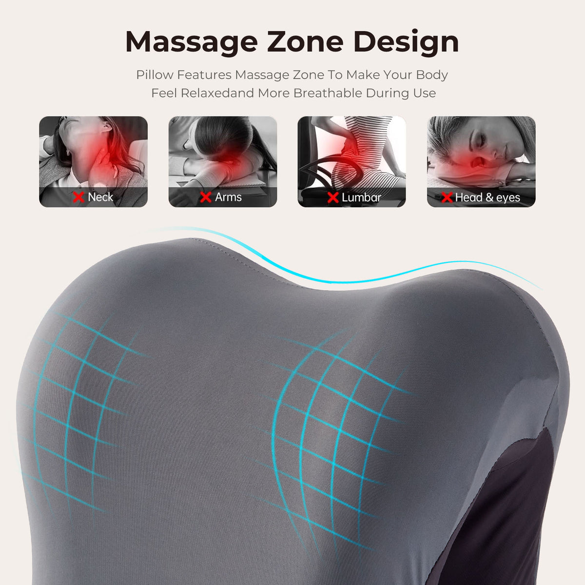 Ergonomic Memory Foam Neck & Head Support Pillow