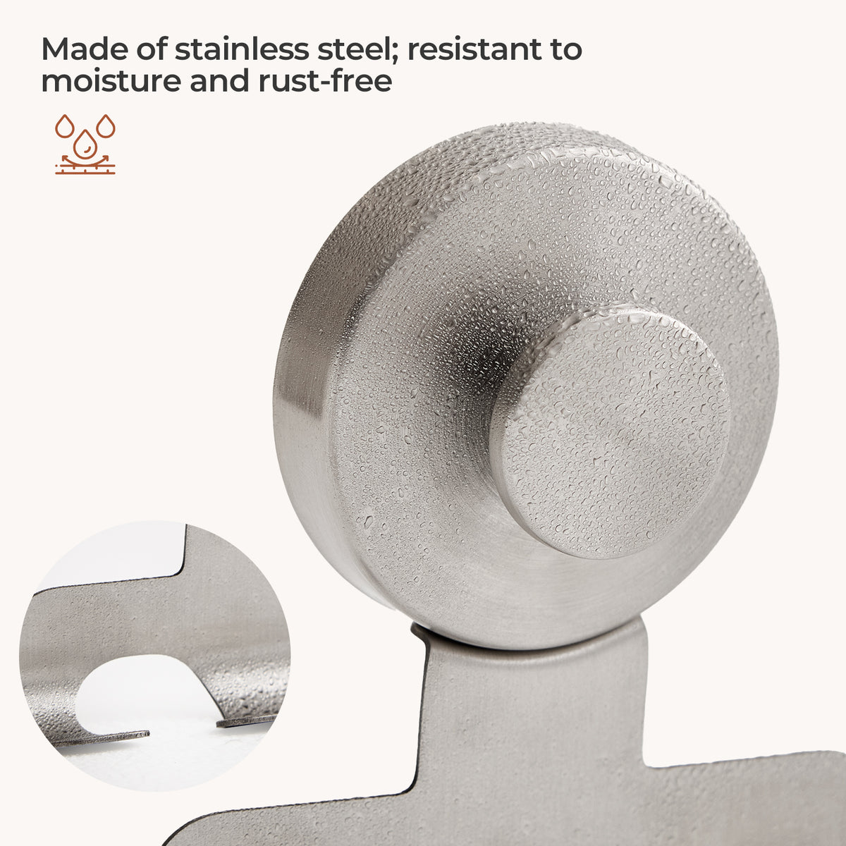 Suction Razor Holder - Silver - 2 Pack