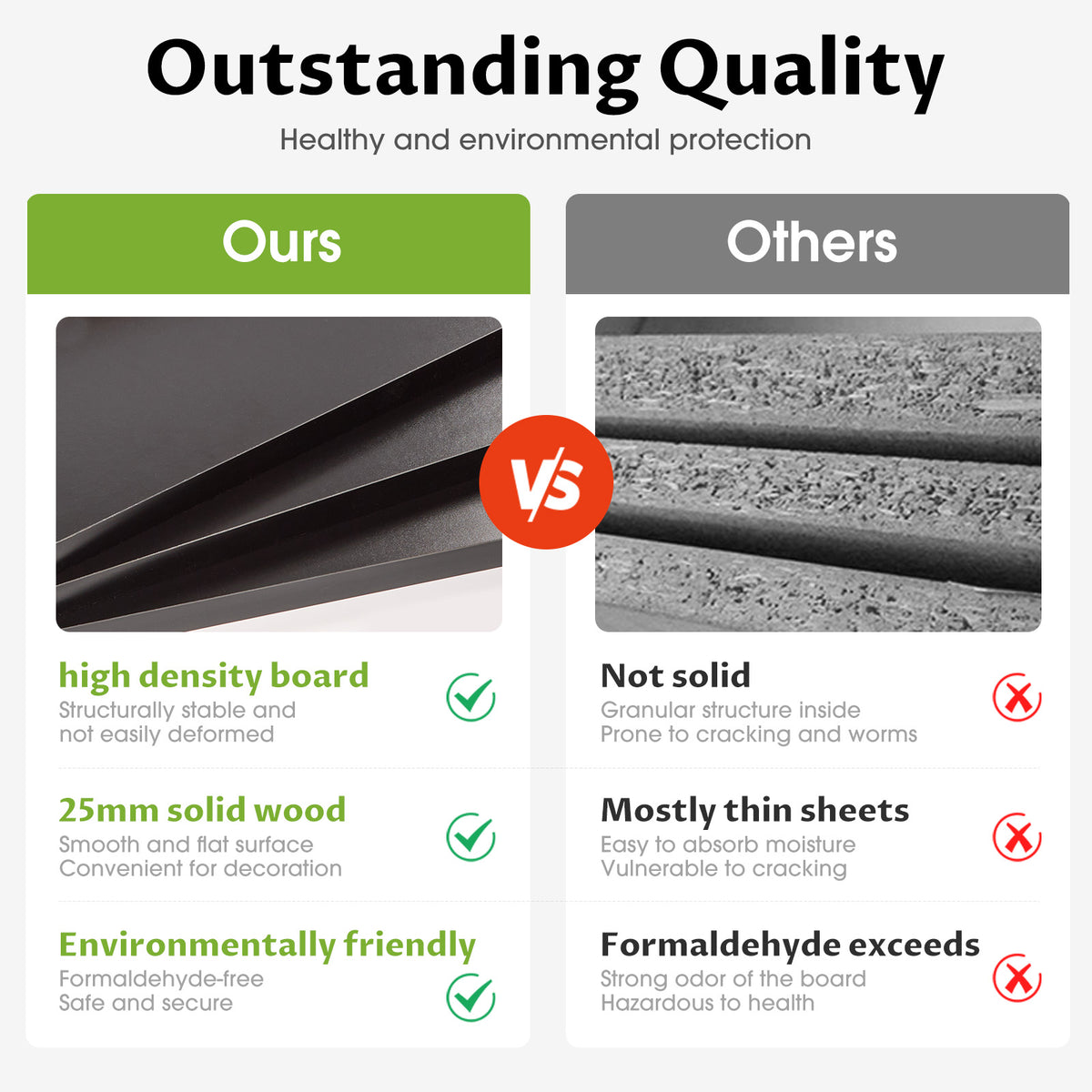 Black Floating Shelves – 3 Pack