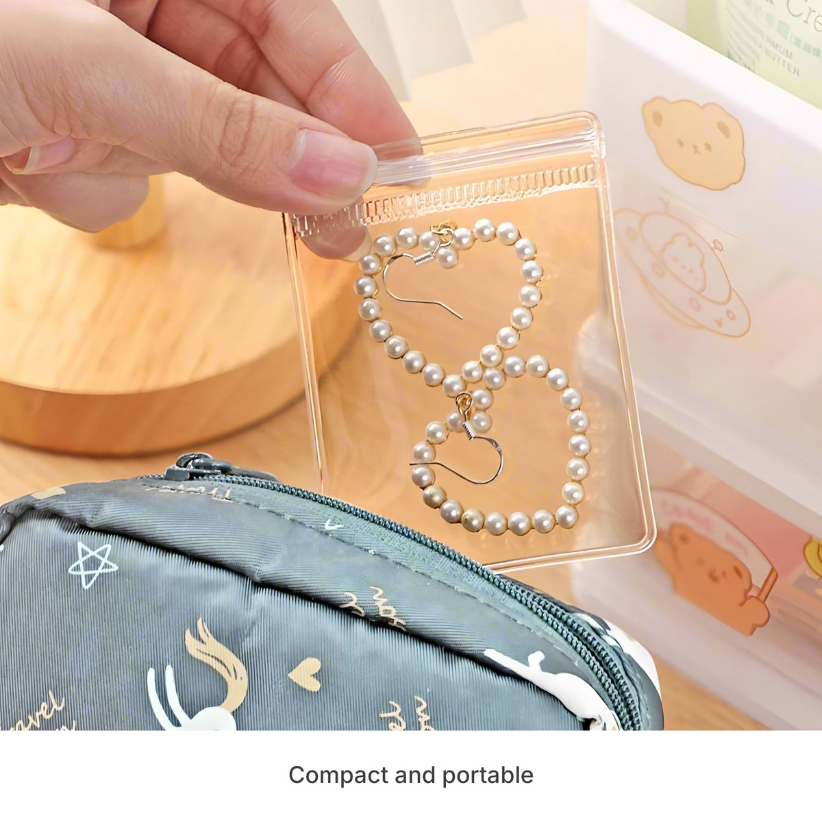 100-Piece Anti-Tarnish Jewellery Bags with Zipper Lock