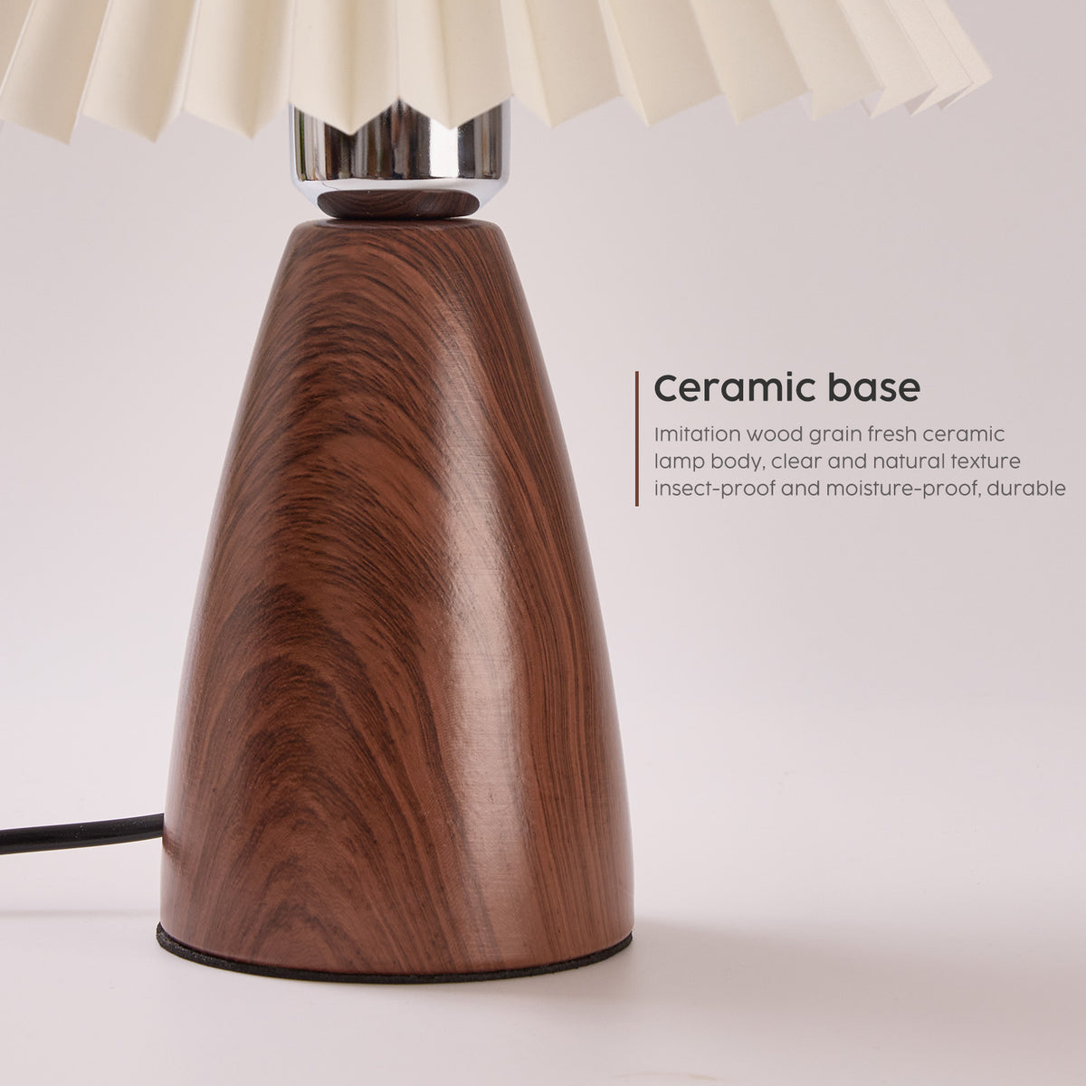 Bedside Lamp Twin Pack - Mocha Walnut