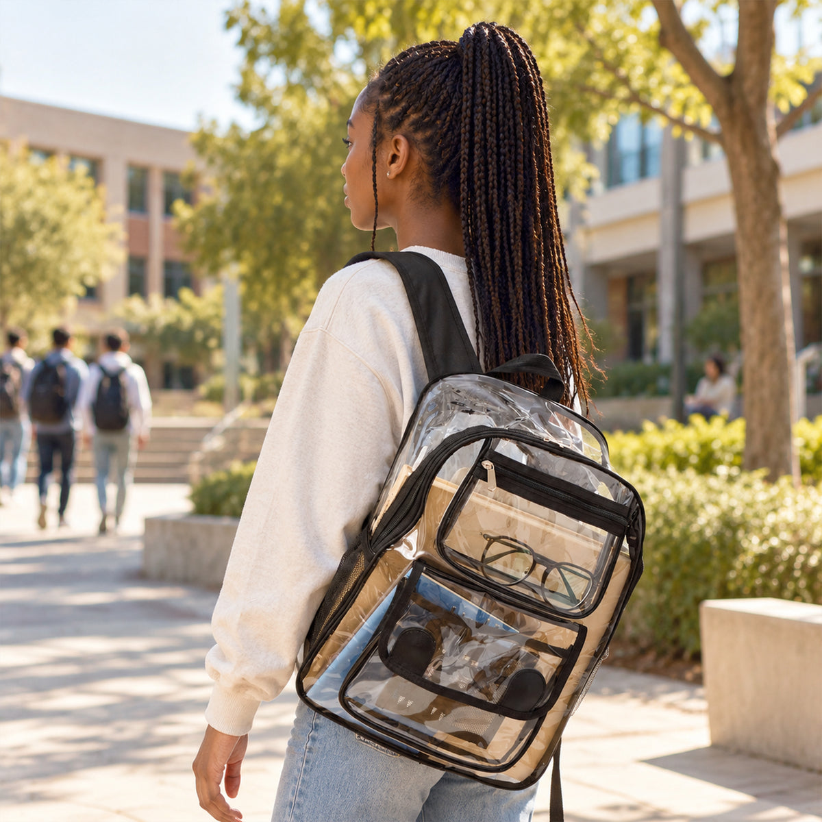 Clear PVC Backpack - Waterproof Transparent Travel Bag